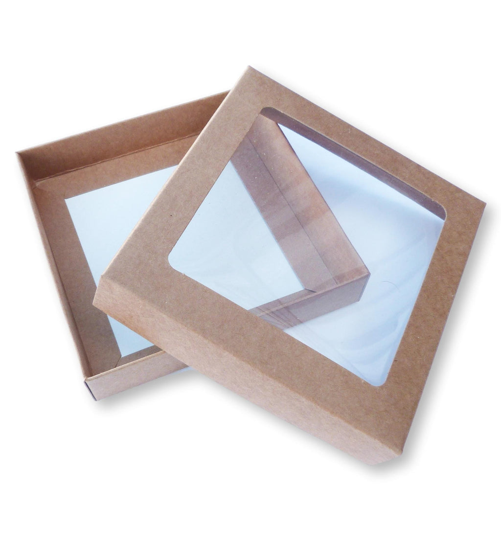 5" Window Gift Boxes, Card and Jewellery Packaging 5" x 5" x 1" Deep