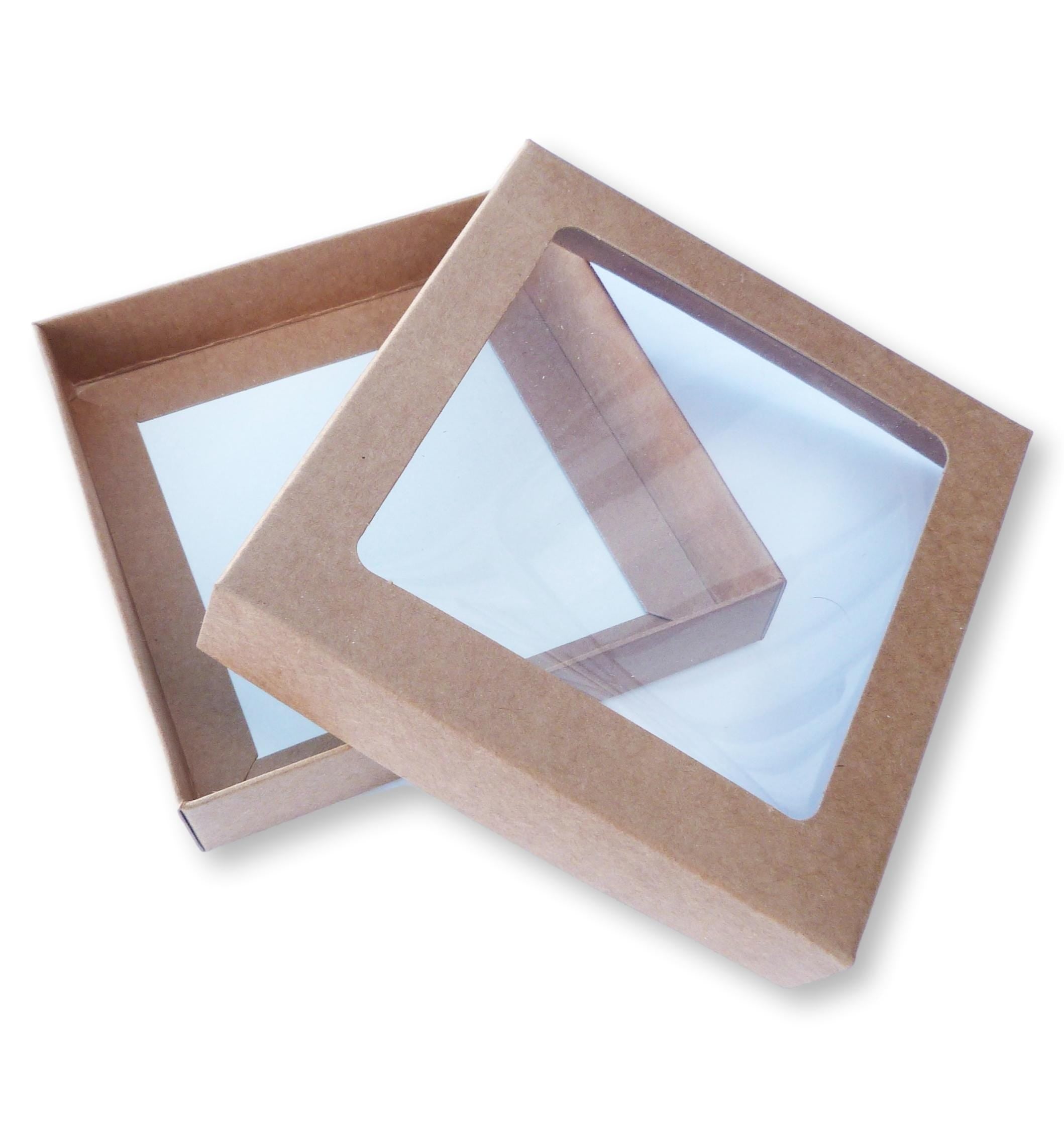 5" Window Gift Boxes, Card and Jewellery Packaging 5" x 5" x 1" Deep