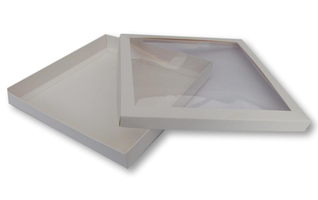 8" Window Gift Boxes, Card and Jewellery Packaging 8" x 8" x 1" Deep