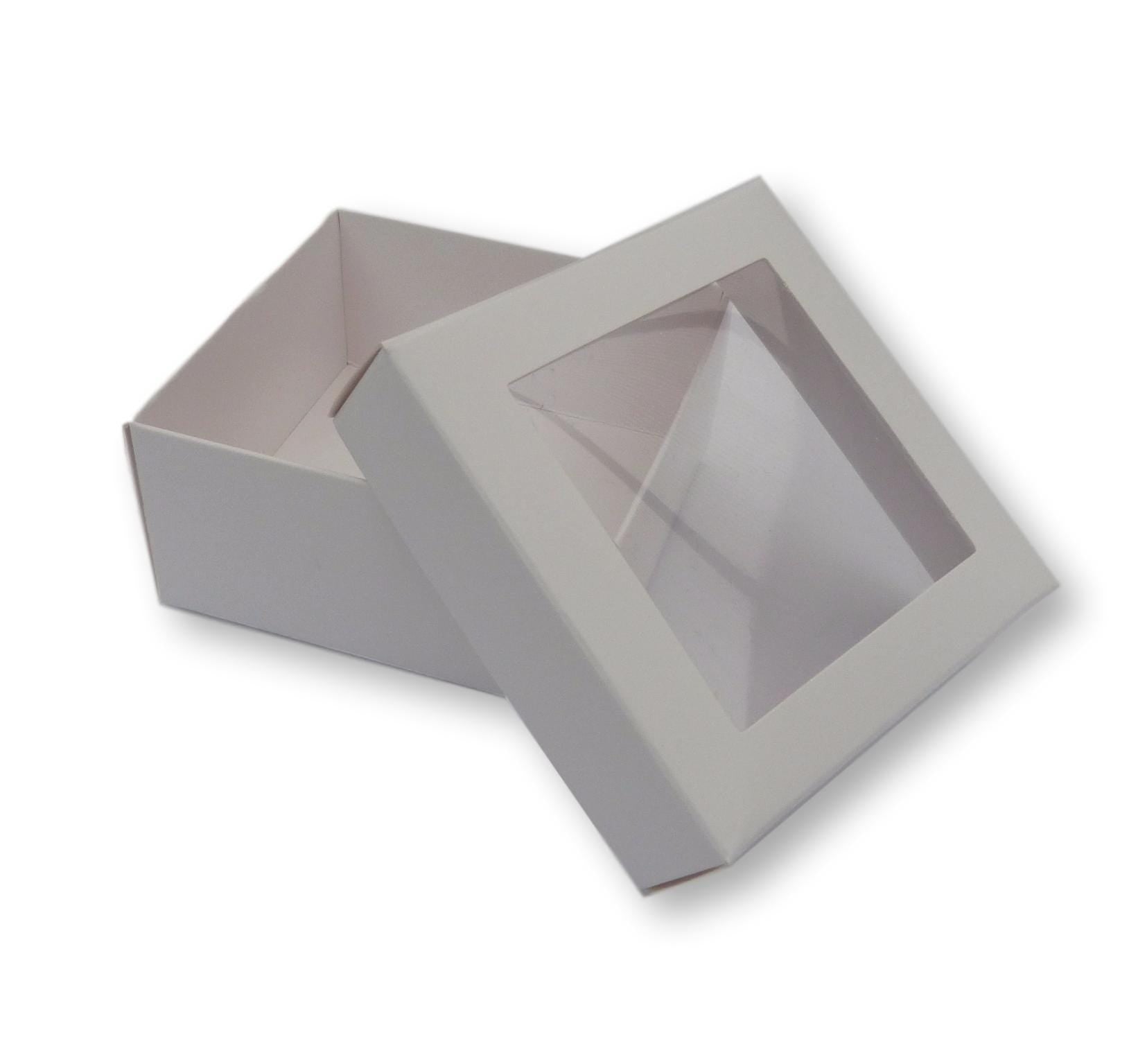 3" x 3" Window Gift Boxes, Card and Jewellery Packaging 3" x 3" x 1.5" Deep