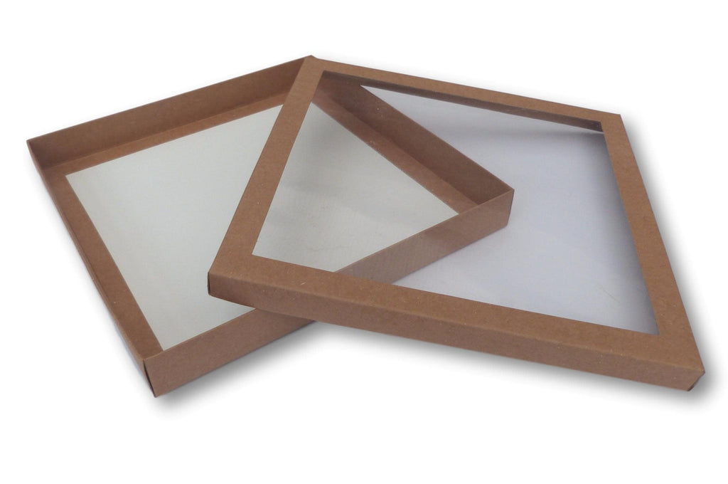 6" Window Gift Boxes, Card and Jewellery Packaging 6" x 6" x 1" Deep