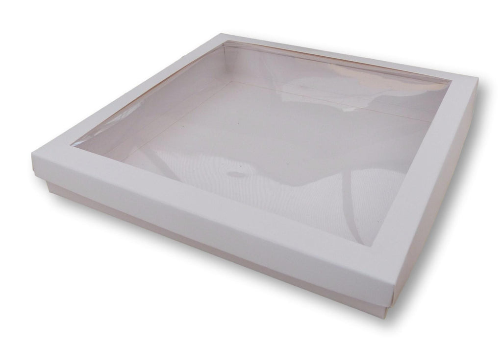 8" Window Gift Boxes, Card and Jewellery Packaging 8" x 8" x 1" Deep