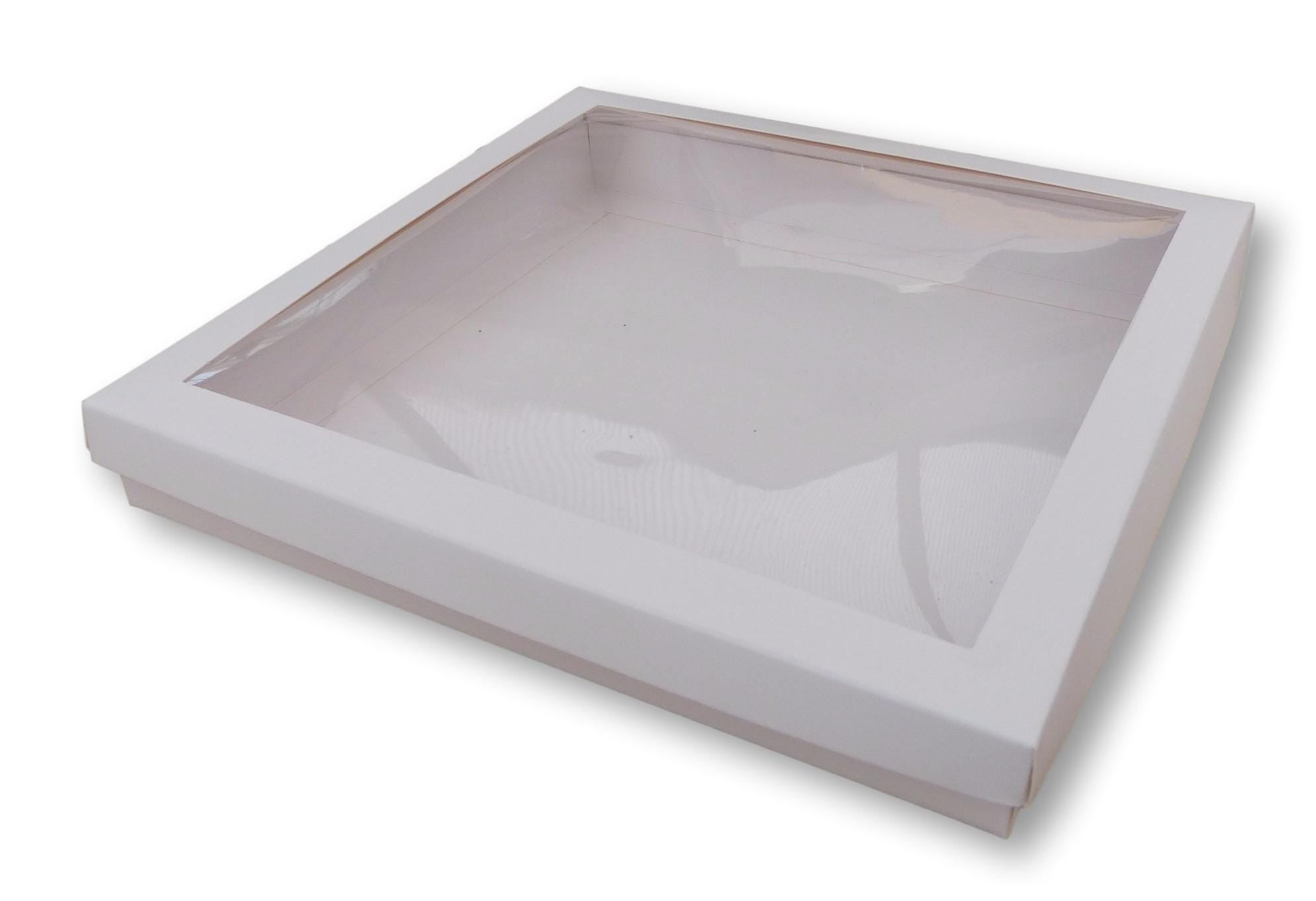 8" Window Gift Boxes, Card and Jewellery Packaging 8" x 8" x 1" Deep