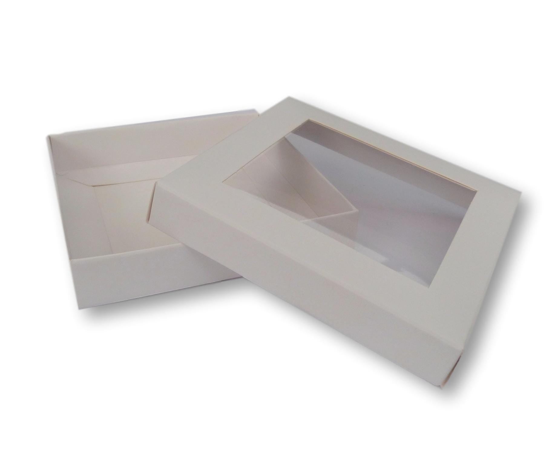 4" Window Gift Boxes, Card and Jewellery Packaging 4" x 4" x 20mm Deep