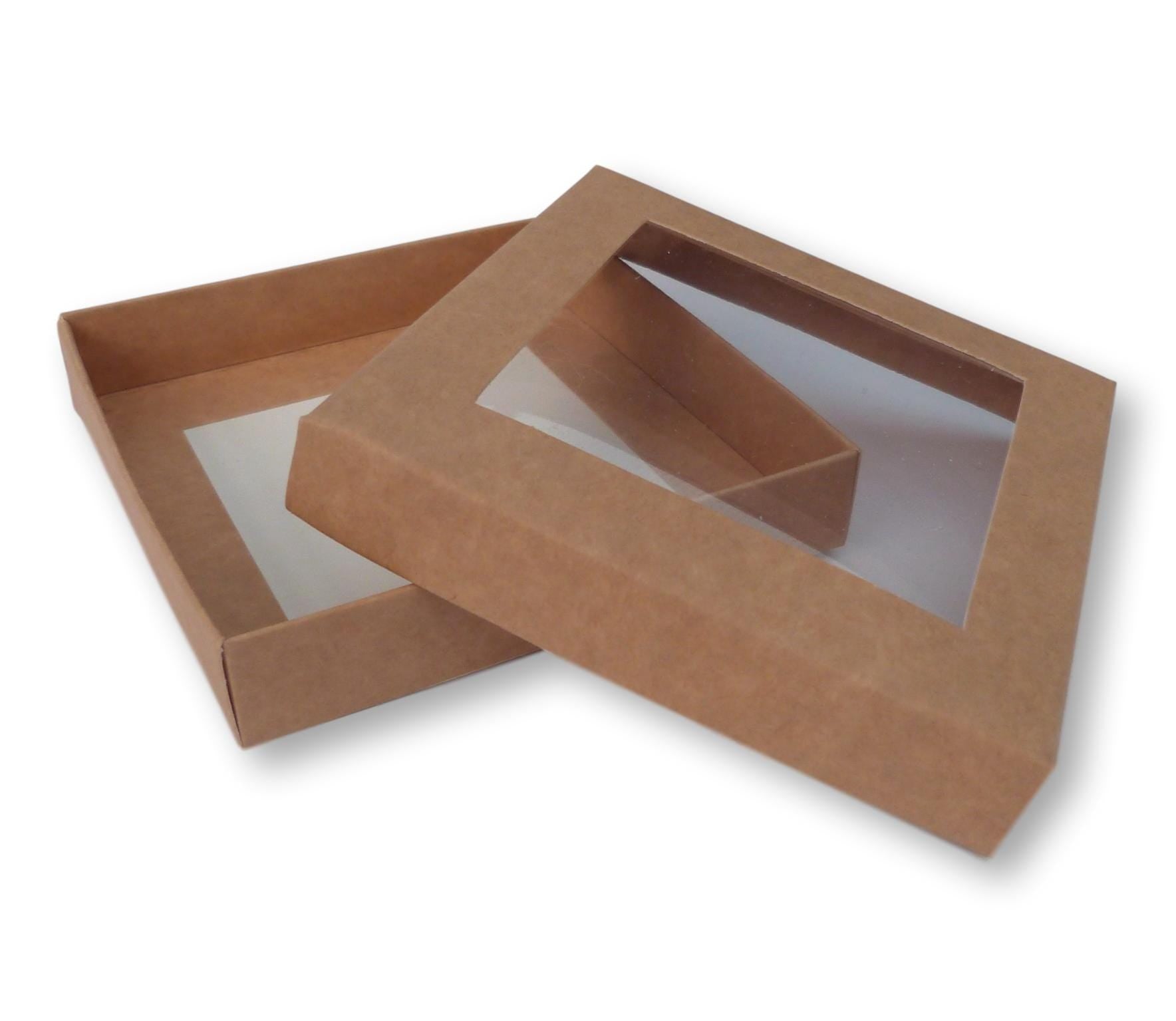 4" Window Gift Boxes, Card and Jewellery Packaging 4" x 4" x 20mm Deep