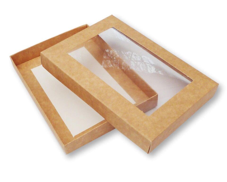 C6 Window Gift Boxes, Card and Jewellery Packaging 16cm x 11.5cm x 2cm Deep